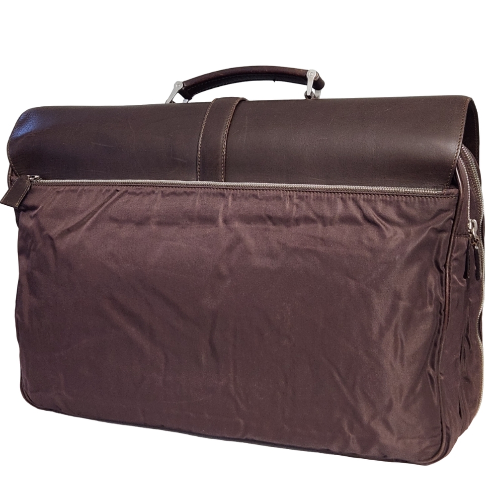 PRADA TESSUTO NYLON AND LEATHER BRIEFCASE DOCUMENT TRAVEL WEEKENDER BAG - Picture 8 of 15